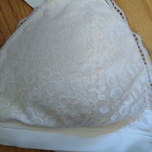 NWT Luvlette White Racer Back Bra w/ Lace Detailing - XXL - Picture 4 of 4